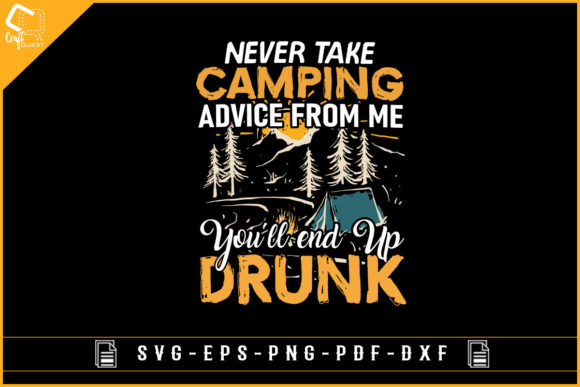 Funny Camper and Beer Lover Design Shirt for Graphics and Crafts