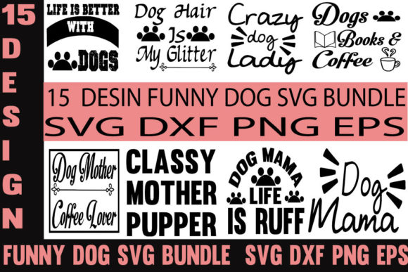 Funny Dog Designs Bundle Graphics and Crafts Review