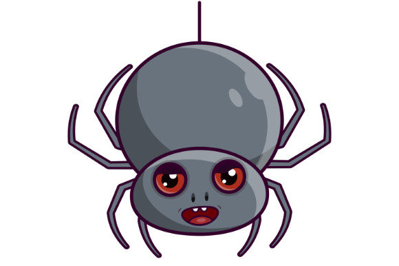 Funny Monster Spider Illustration for Crafts and Graphics