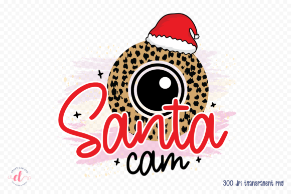 Santa Cam Graphics: Funny Christmas PNG, JPG, PDF for Crafts