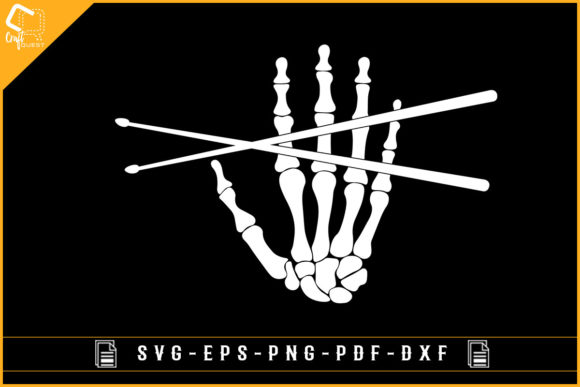 Vector Drum Stick Skeleton Design Funny Graphics and Crafts Review